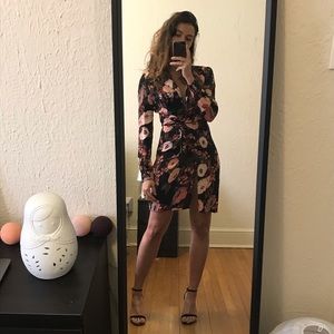 Reformation wrap flowers dress